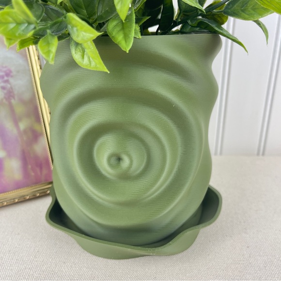 Modern Planter Pot, Waterdrop Planter, Modern Ripple Effect Planter - Picture 2 of 11